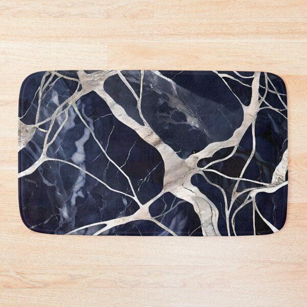 Artikelvorschau, Midnight Veins – Abstraktes Luxus-Marmormuster entworfen und verkauft von ColorMotionArt.