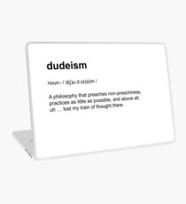 The Dude Dudeism Philosophy Dictionary Definition T Shirt Laptop Skin