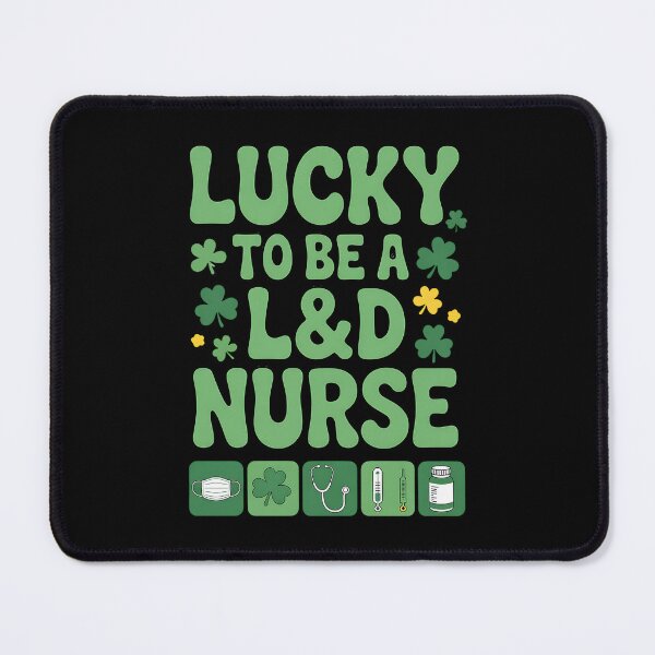 Item preview, Lucky To Be A Labor & Delivery Nurse Retro St Patrick's Day designed and sold by BakeryDozen.
