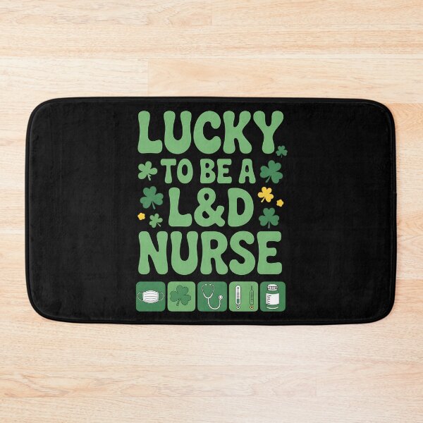 Item preview, Lucky To Be A Labor & Delivery Nurse Retro St Patrick's Day designed and sold by BakeryDozen.