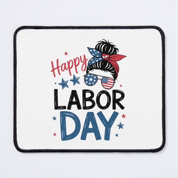Item preview, Messy Bun Labor Day USA Flag designed and sold by BakeryDozen.