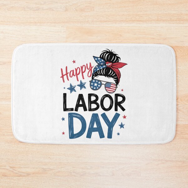 Item preview, Messy Bun Labor Day USA Flag designed and sold by BakeryDozen.