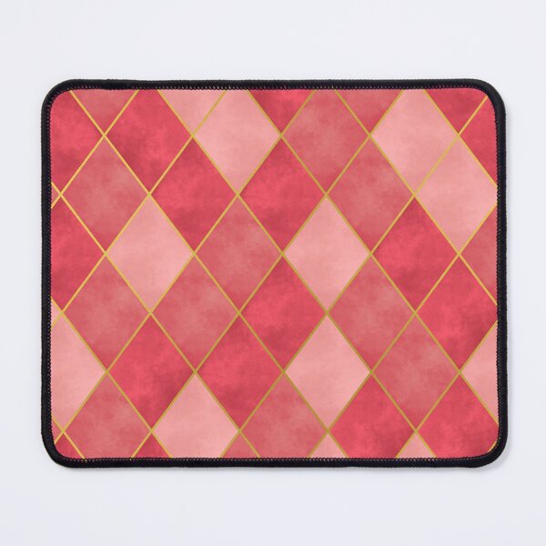 Item preview, Elegant Red Diamond Lattice – Gold Trim Pattern designed and sold by Linda Roisum.