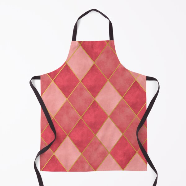 Item preview, Elegant Red Diamond Lattice – Gold Trim Pattern designed and sold by Linda Roisum.