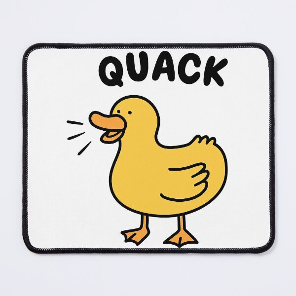 Item preview, Cute Yellow Duck Saying Quack Cartoon Illustration designed and sold by ArtfulWeave.