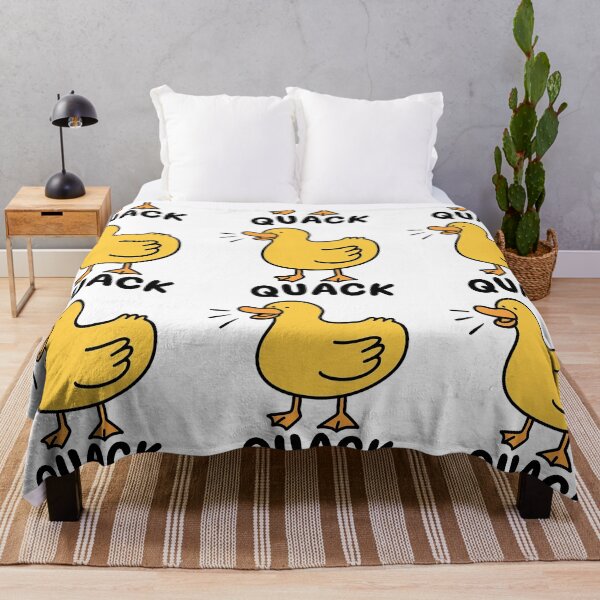 Item preview, Cute Yellow Duck Saying Quack Cartoon Illustration designed and sold by ArtfulWeave.