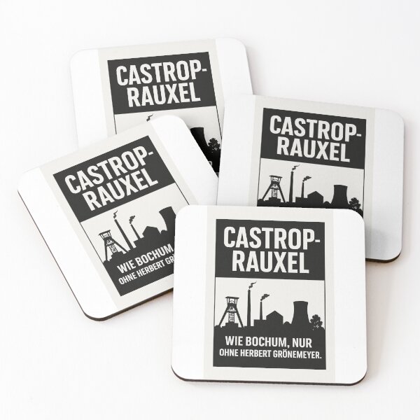 Item preview, Castrop-Rauxel Poster – Like Bochum, but without Herbert Grönemeyer | Ruhrpott humor in black and white designed and sold by Domci.