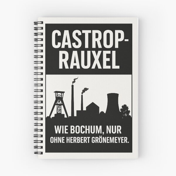 Item preview, Castrop-Rauxel Poster – Like Bochum, but without Herbert Grönemeyer | Ruhrpott humor in black and white designed and sold by Domci.