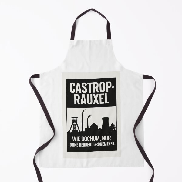Item preview, Castrop-Rauxel Poster – Like Bochum, but without Herbert Grönemeyer | Ruhrpott humor in black and white designed and sold by Domci.