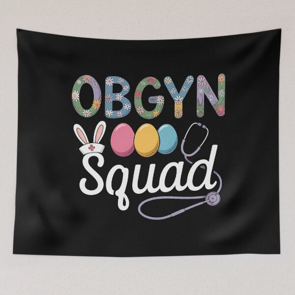 Aperçu de l'œuvre OBGYN Squad Eggs Pâques Obstétricien Gynécologue Infirmière créée et vendue par BakeryDozen.