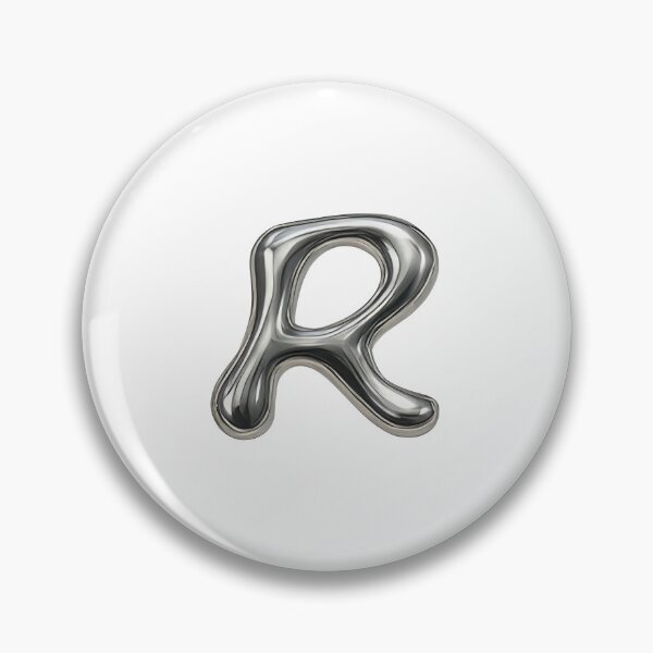 Artikelvorschau, Initial R – 3D-Flüssigmetallschriftart entworfen und verkauft von uncoXab.