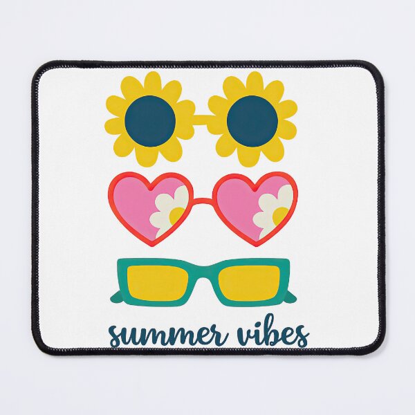 Item preview, Colorful Sunglasses with Summer Vibes Text designed and sold by ArtfulWeave.