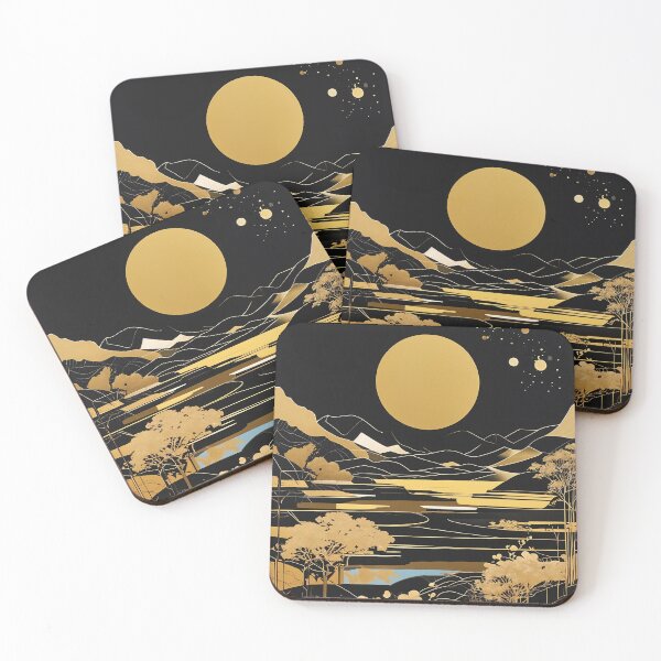 Item preview, Golden Ink Mountains designed and sold by Lizetteh.