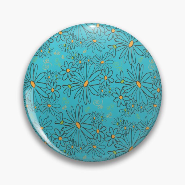 Item preview, Daisy Daze-Cerulean designed and sold by Annette Chabidon Studio.