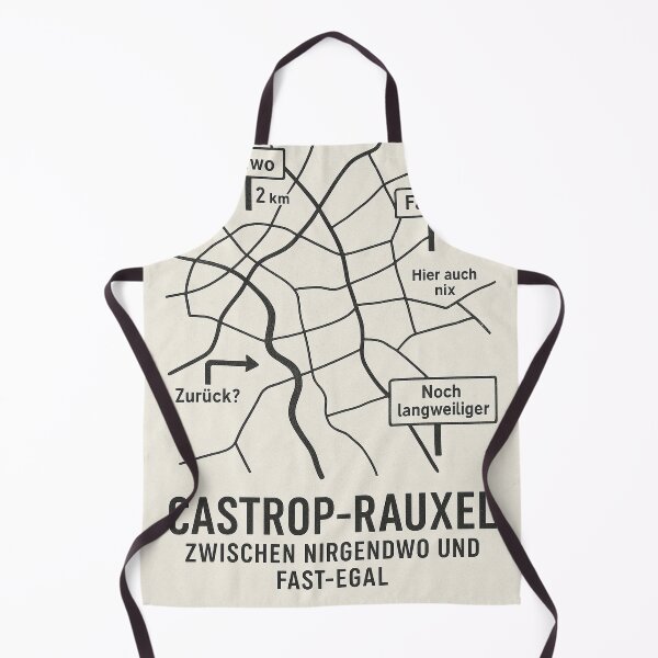 Item preview, Castrop-Rauxel – Between Nowhere and Almost-Irrelevant (Sarcastic Street Map Design) designed and sold by Domci.