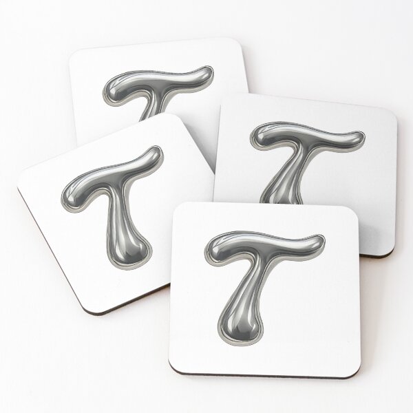 Item preview, Initial T - 3D Liquid Metal Font designed and sold by uncoXab.
