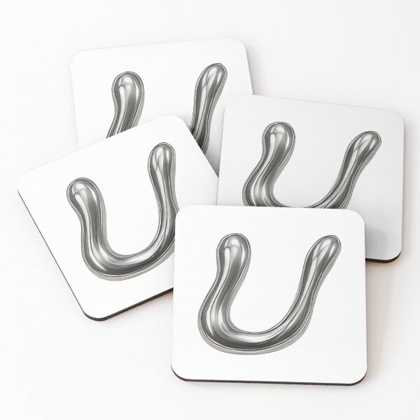 Item preview, Initial U - 3D Liquid Metal Font designed and sold by uncoXab.