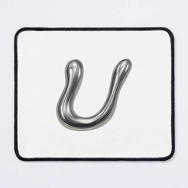 Artikelvorschau, Initial U – 3D-Flüssigmetallschriftart entworfen und verkauft von uncoXab.