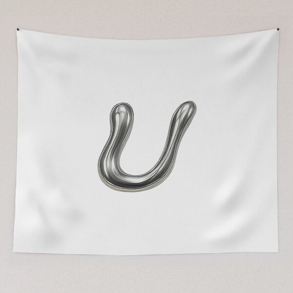 Item preview, Initial U - 3D Liquid Metal Font designed and sold by uncoXab.
