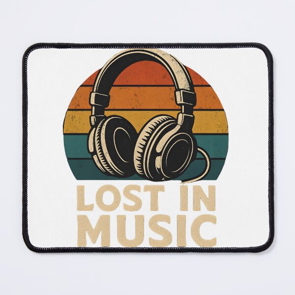 Item preview, Plakat Lost in Music – retro disco vibe designed and sold by KoszulkaStreet.