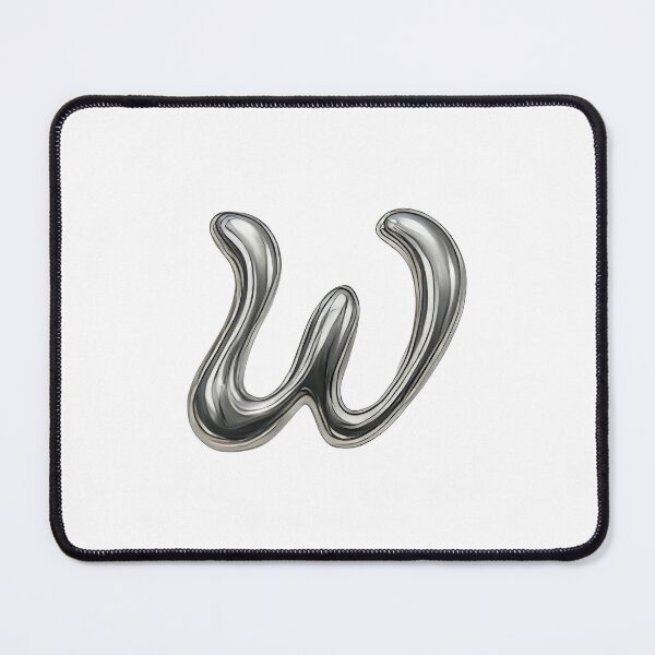 Item preview, Initial W - 3D Liquid Metal Font designed and sold by uncoXab.