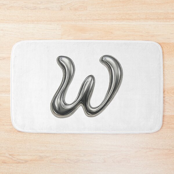 Item preview, Initial W - 3D Liquid Metal Font designed and sold by uncoXab.