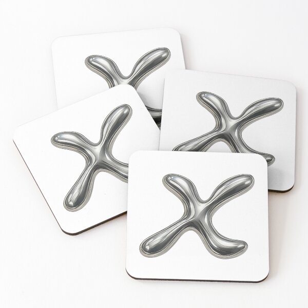 Item preview, Initial X - 3D Liquid Metal Font designed and sold by uncoXab.