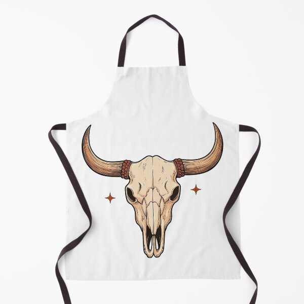 Item preview, Boho Bull Skull with Horns and Western Stars designed and sold by ArtfulWeave.