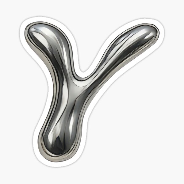 Item preview, Initial Y - 3D Liquid Metal Font designed and sold by uncoXab.