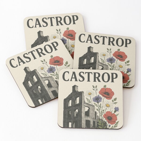 Item preview, Castrop – Concrete & Blossoms | Ruhrpott posters with wildflowers & industrial romance designed and sold by Domci.