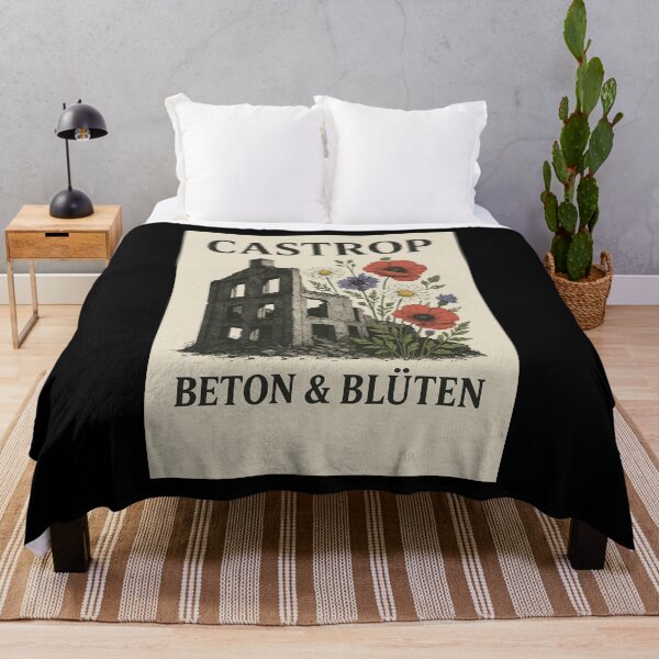 Item preview, Castrop – Concrete & Blossoms | Ruhrpott posters with wildflowers & industrial romance designed and sold by Domci.