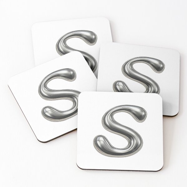 Item preview, Initial S - 3D Liquid Metal Font designed and sold by uncoXab.