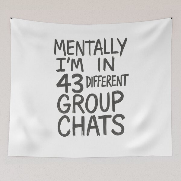 Item preview, Funny Anxiety Shirt Mentally In Group Chats designed and sold by Uglyandcute.