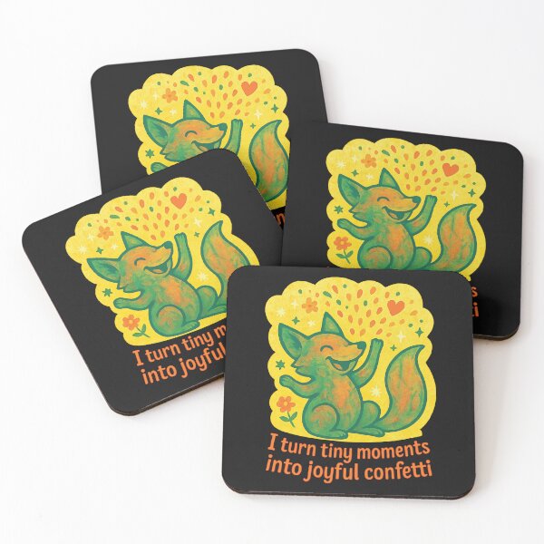 Item preview, Joyful Fox Positive Vibes designed and sold by Madeline Binder Art & Design.