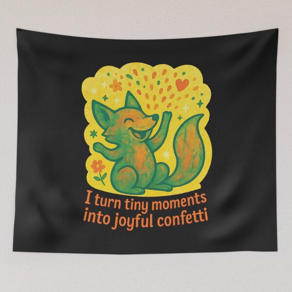 Item preview, Joyful Fox Positive Vibes designed and sold by Madeline Binder Art & Design.