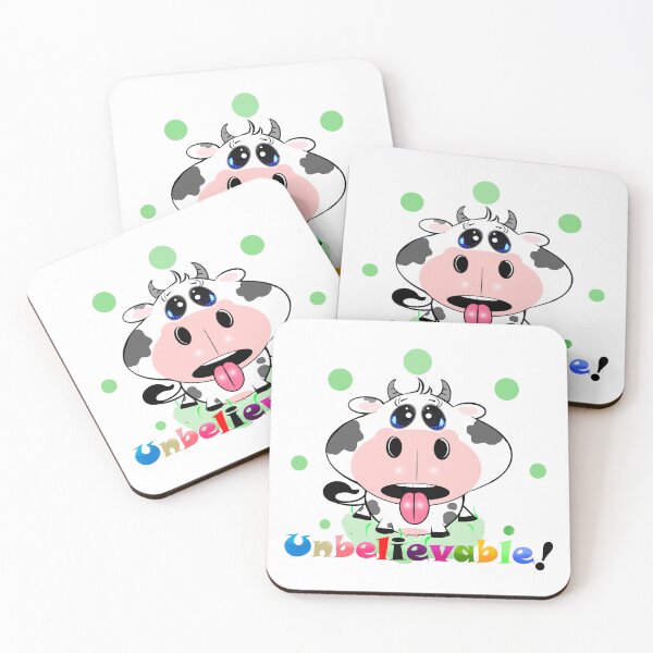 Item preview, That’s an unbelievable expression on the cute cow! designed and sold by Shirley cute art .