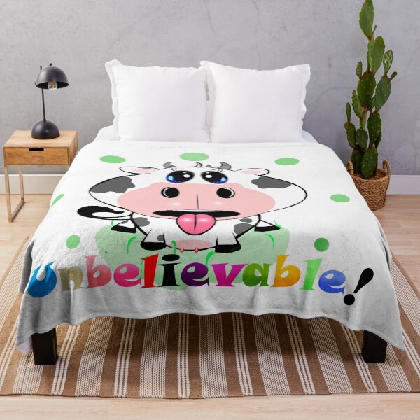 Item preview, That’s an unbelievable expression on the cute cow! designed and sold by Shirley cute art .