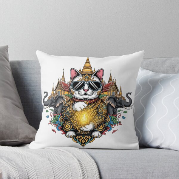 Item preview, Mystical Thai Lucky Cat T-Shirt – Must-Have for Visiting Thailand designed and sold by LABUTI-SHOP.