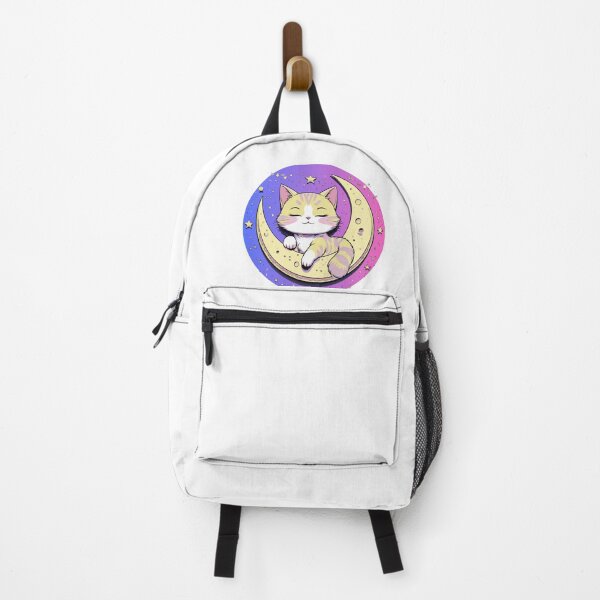 Item preview, Sleepy Cat on Moon – Pastel Kawaii Art designed and sold by Kannu23.