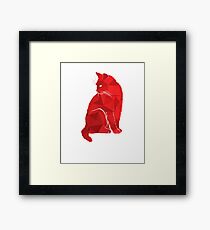 Red Cat Framed Print