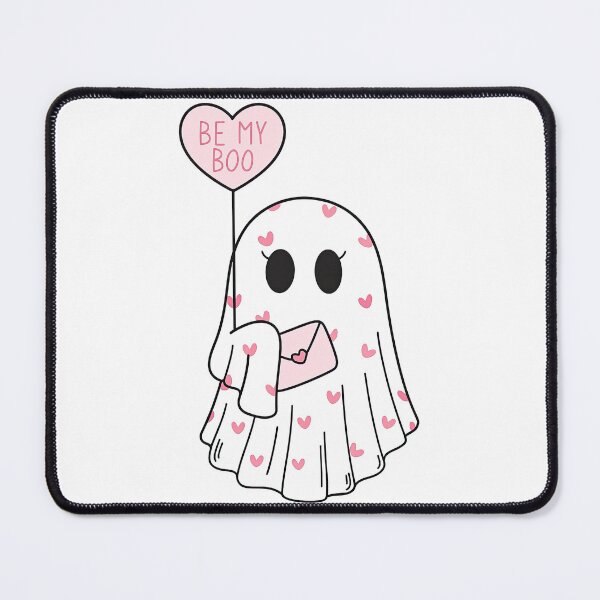 Item preview, Cute Valentine Ghost with Love Letter and Heart Balloon designed and sold by ArtfulWeave.