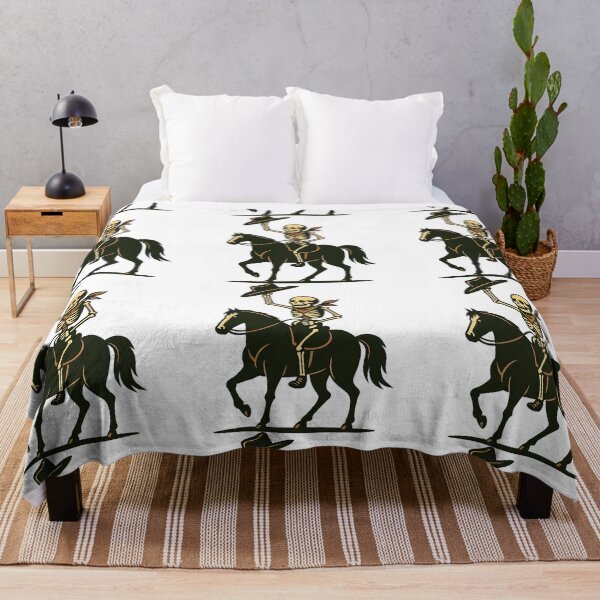 Item preview, Cowboy Skeleton Riding Horse Western Illustration designed and sold by ArtfulWeave.