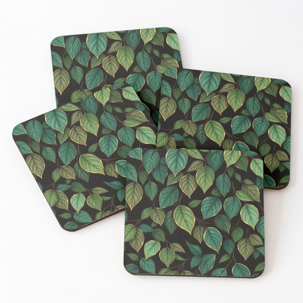 Item preview, Green Leaves with Golden Edges designed and sold by Vibrant-Shadows.