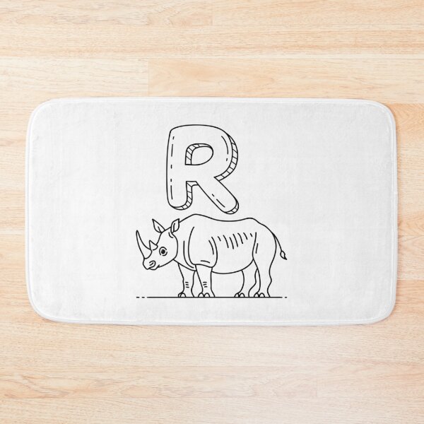 Item preview, An Illustration of letter R stand for Rhinoceros designed and sold by rasagamastore.