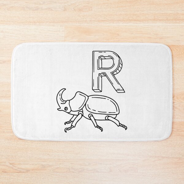 Item preview, An Illustration of letter R stand for Rhinoceros beetle designed and sold by rasagamastore.