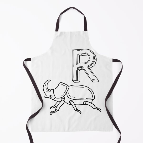 Item preview, An Illustration of letter R stand for Rhinoceros beetle designed and sold by rasagamastore.