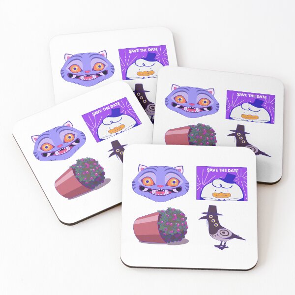 Item preview, Kpop Demon Hunters elements crow with hat card and demon cat designed and sold by Yangartworks.