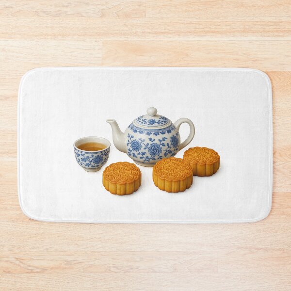 Item preview, Mid autumn festival tea set with mooncakes, isolated on transparent background, AI generated designed and sold by dvoevnore.