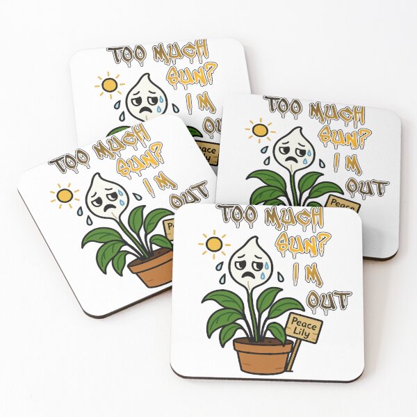 Item preview, Peace Lily – Too Much Sun? I’m Out - Funny Plant Character designed and sold by EdgyEdgeArt.