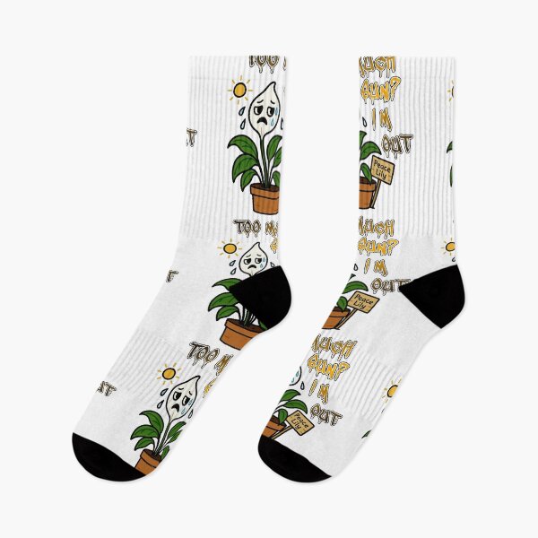 Item preview, Peace Lily – Too Much Sun? I’m Out - Funny Plant Character designed and sold by EdgyEdgeArt.